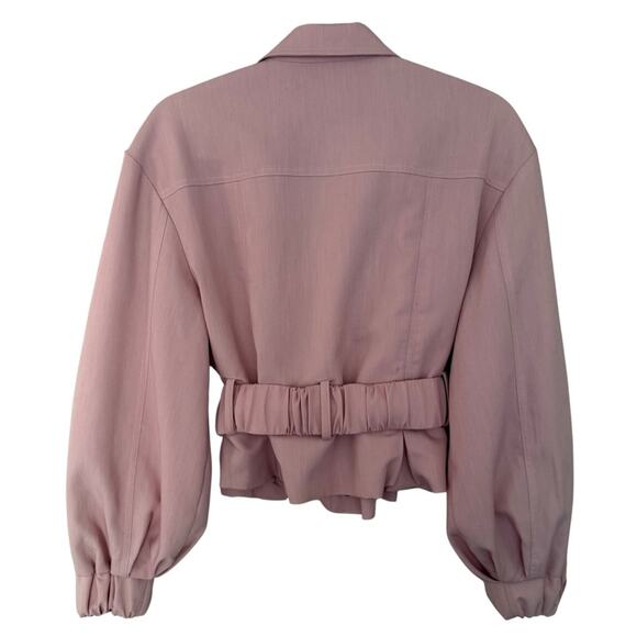 C/Med Collective Belted Crop Jacket Pink Cropped Jacket NWOT Size Small - Picture 2 of 4